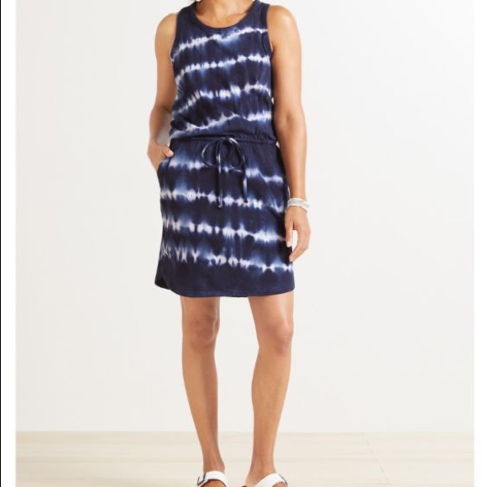Sundry The Weekender Dress in Navy Tie Dye